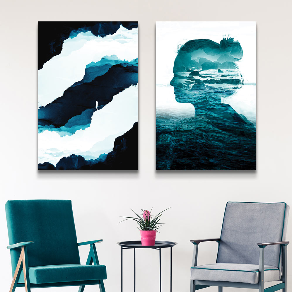 Left to Right: Teal Isolation, The Sea Inside Me by Stoian Hitrov