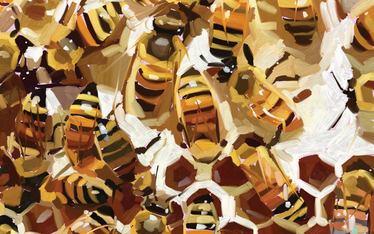 Bee-ware - Incredible Close Up of a Honey Bee Hard at Work Bath Towel by  Artvizual Premium - Fine Art America