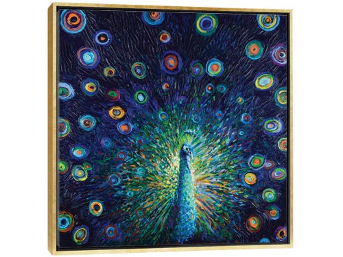 iris scott finger painting - peacock