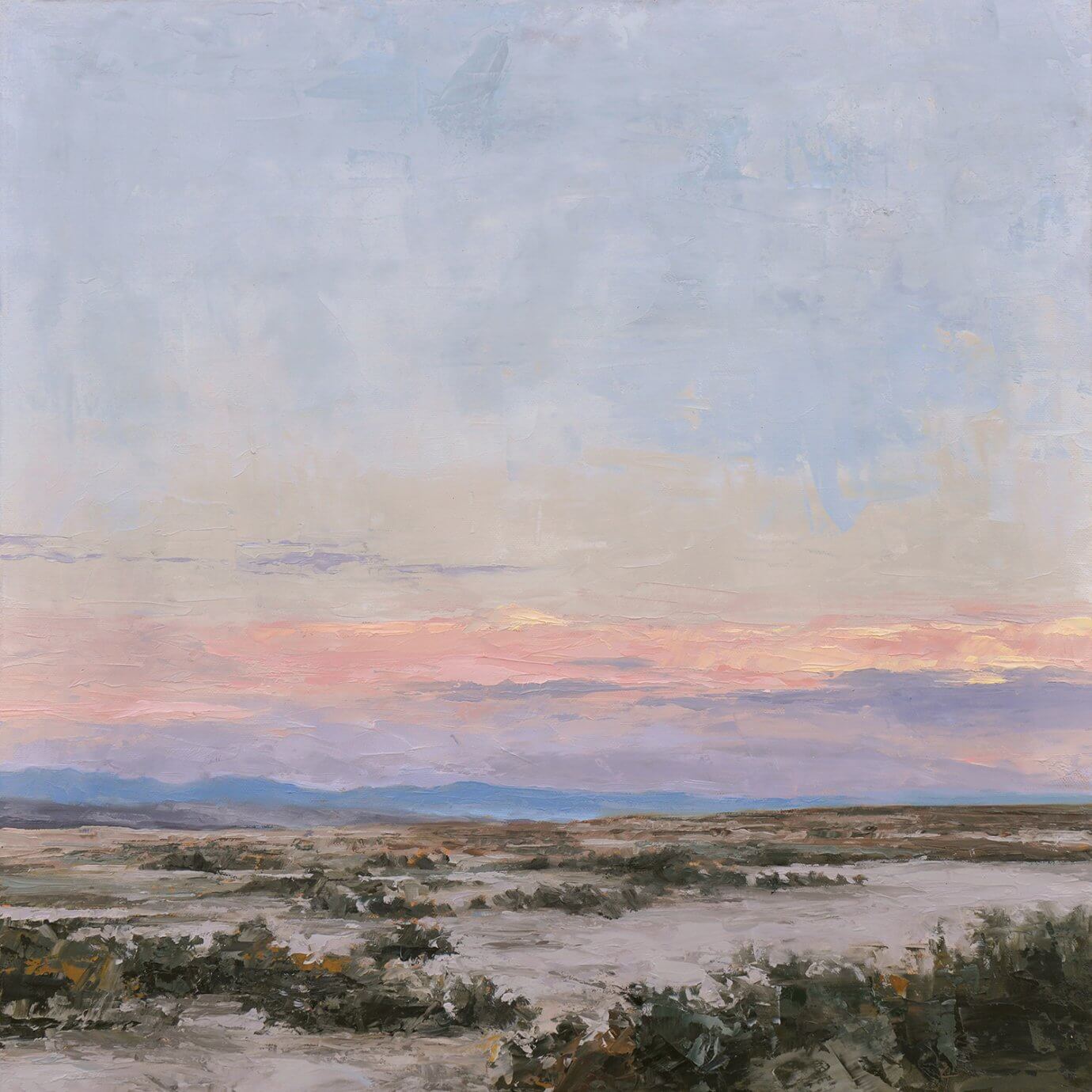 Alex Odnoralov painting - dry dusk sunset