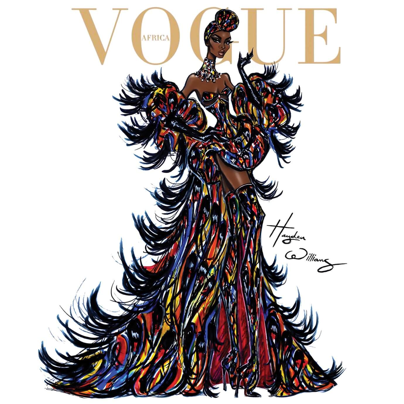 hayden williams illlustration - vogue cover fashion