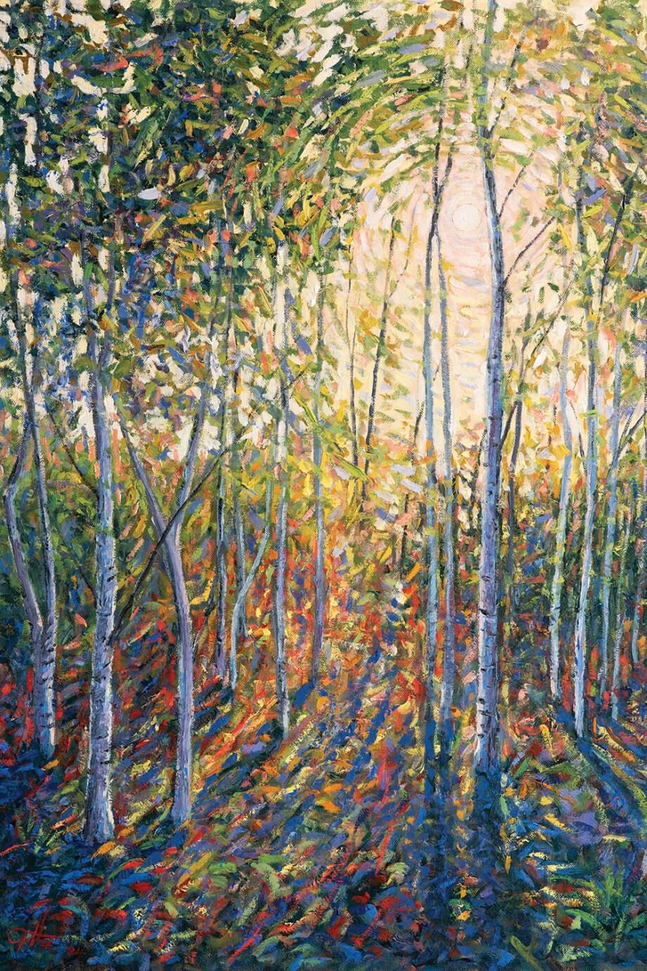 lee tiller painting - summer forest