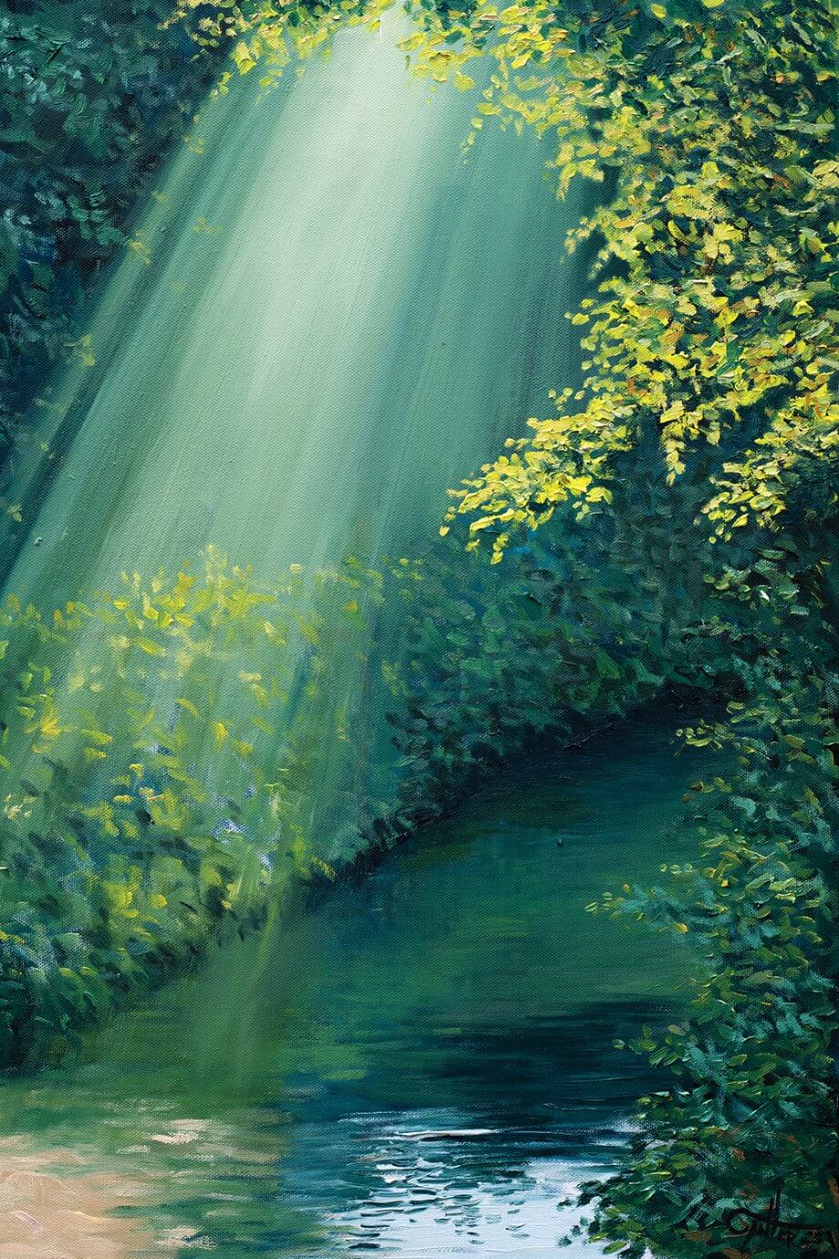 lee tiller painting - greenery