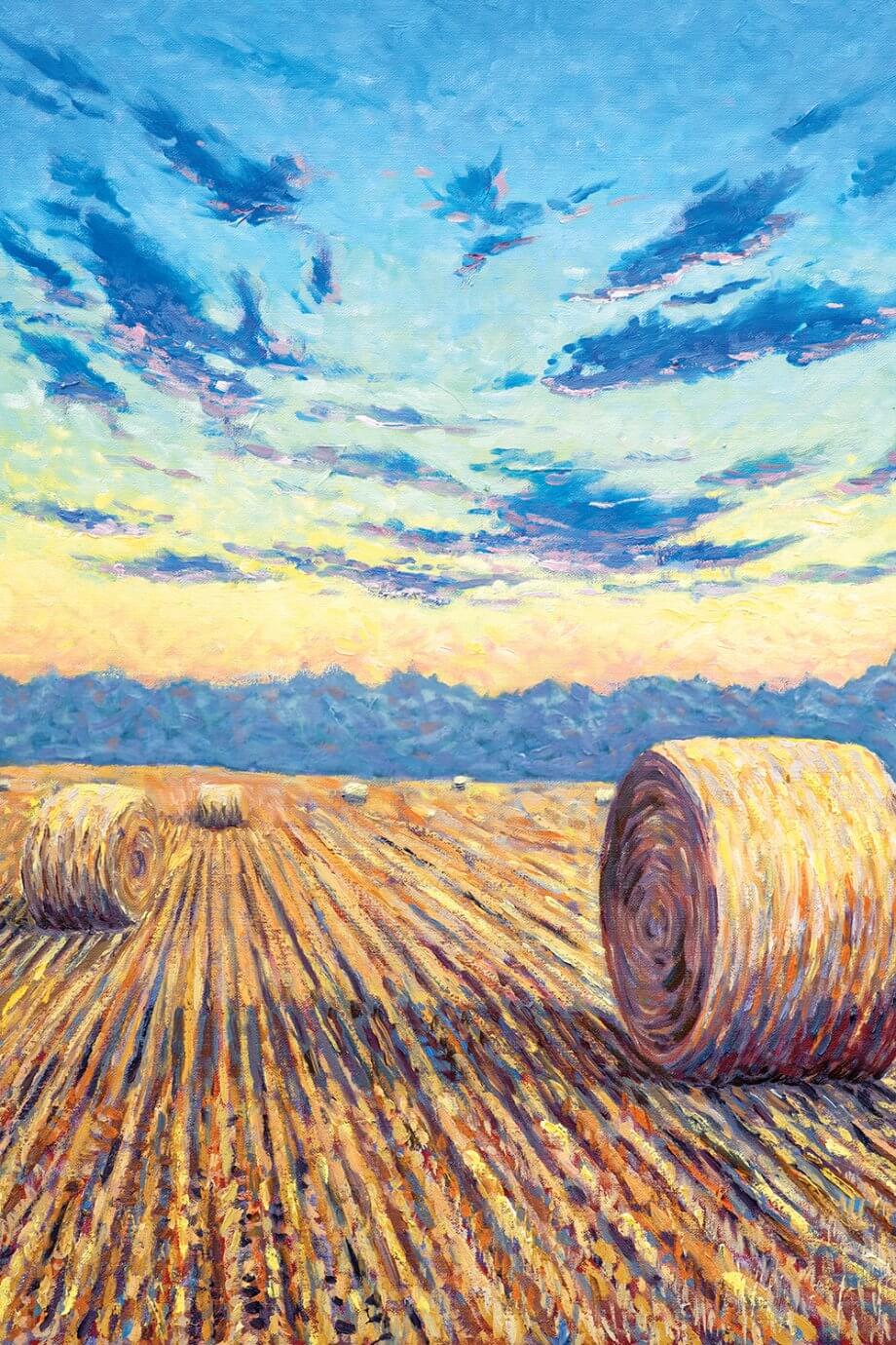 lee tiller painting - rural field