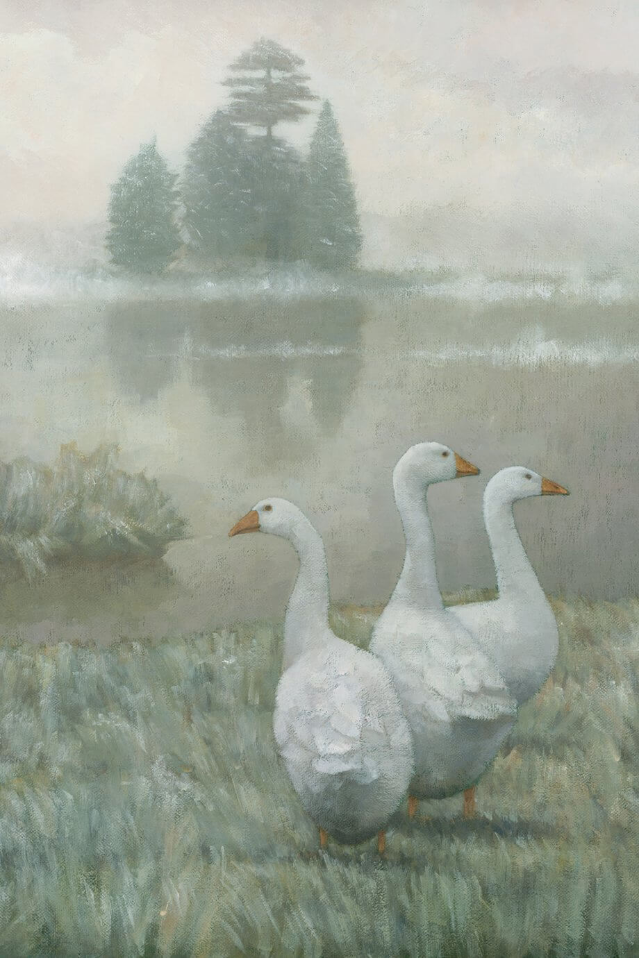 steve mitchell painting - three geese