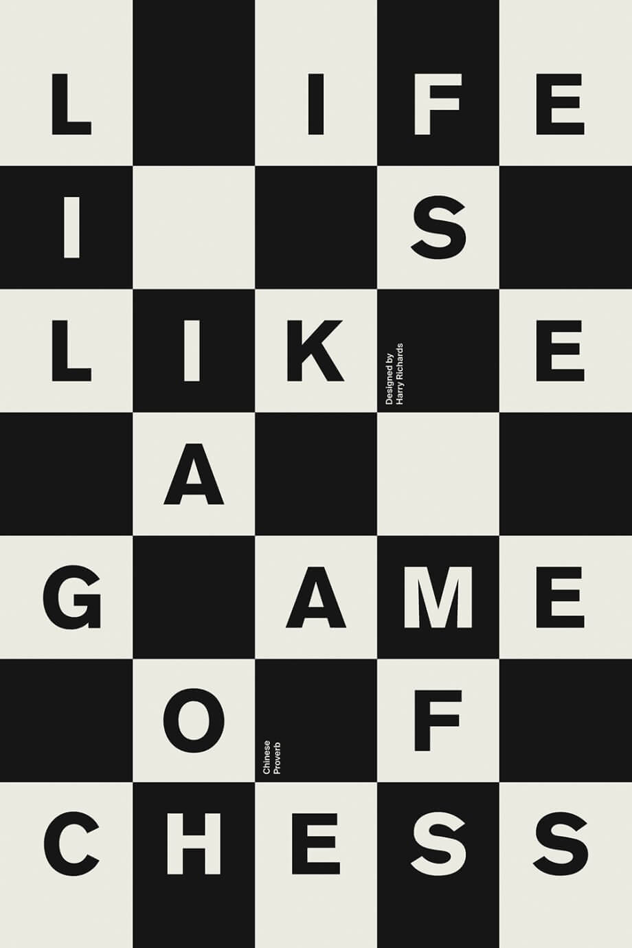 harry richards poster - life is like a game of chess