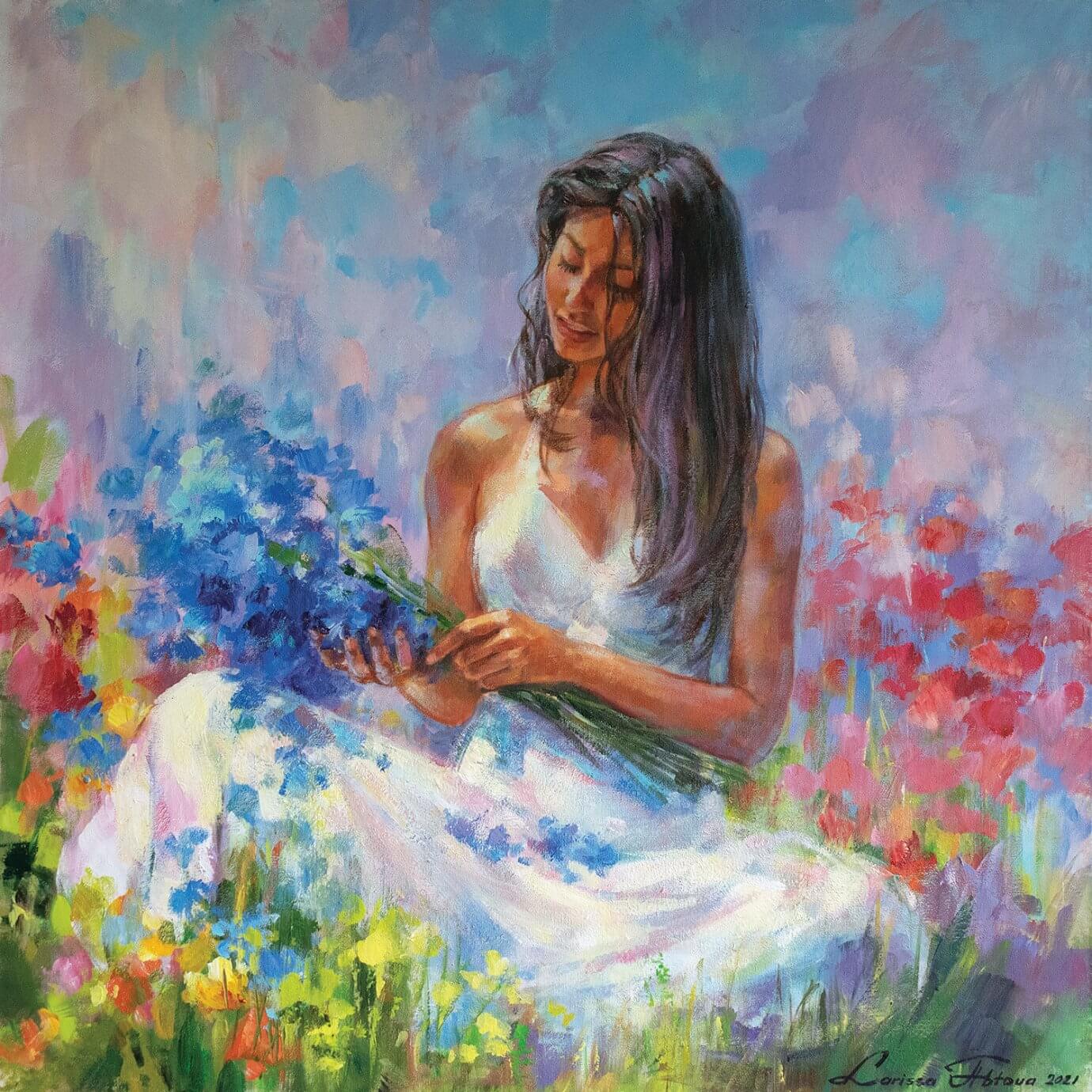 Larissa Abtova painting - female portrait