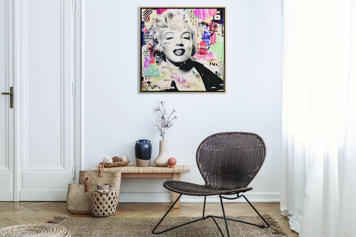 marilyn monroe street art painting