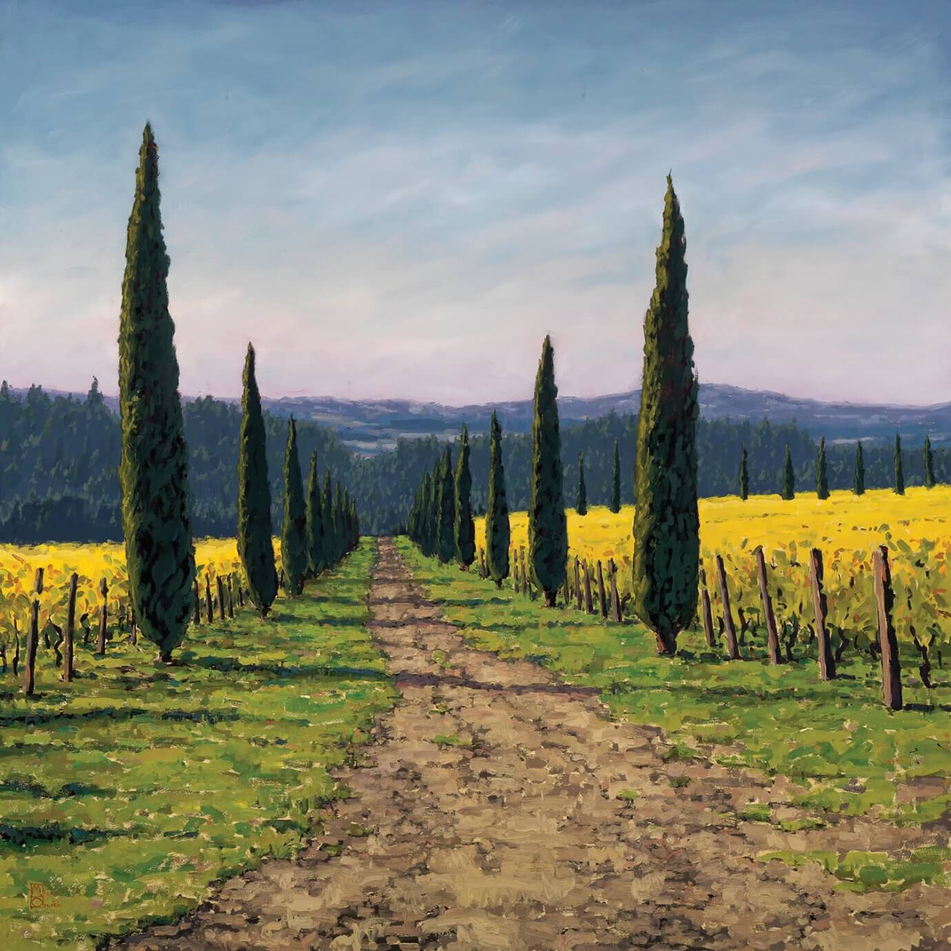 Michael Orwick painting - vineyard