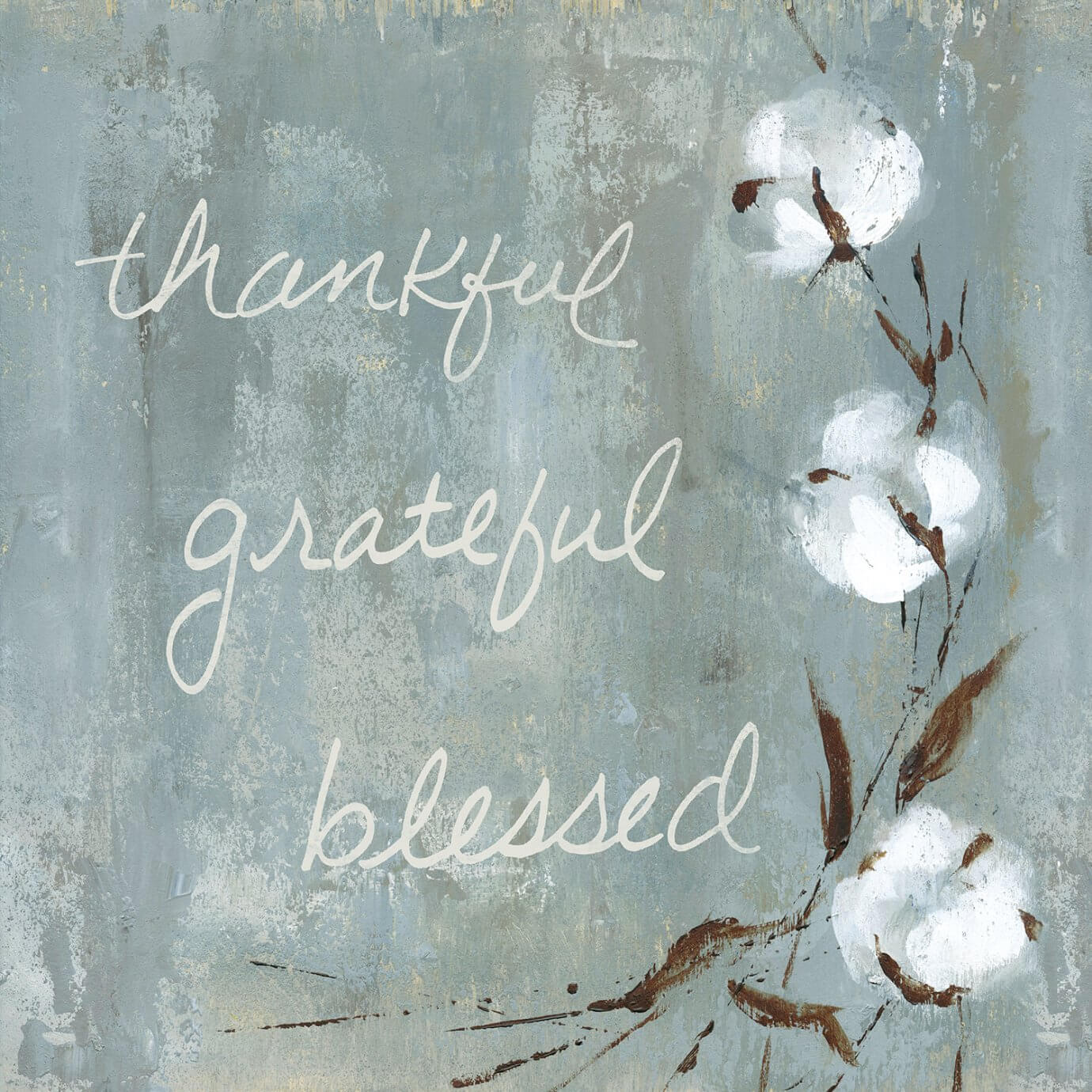 thankful grateful blessed word art