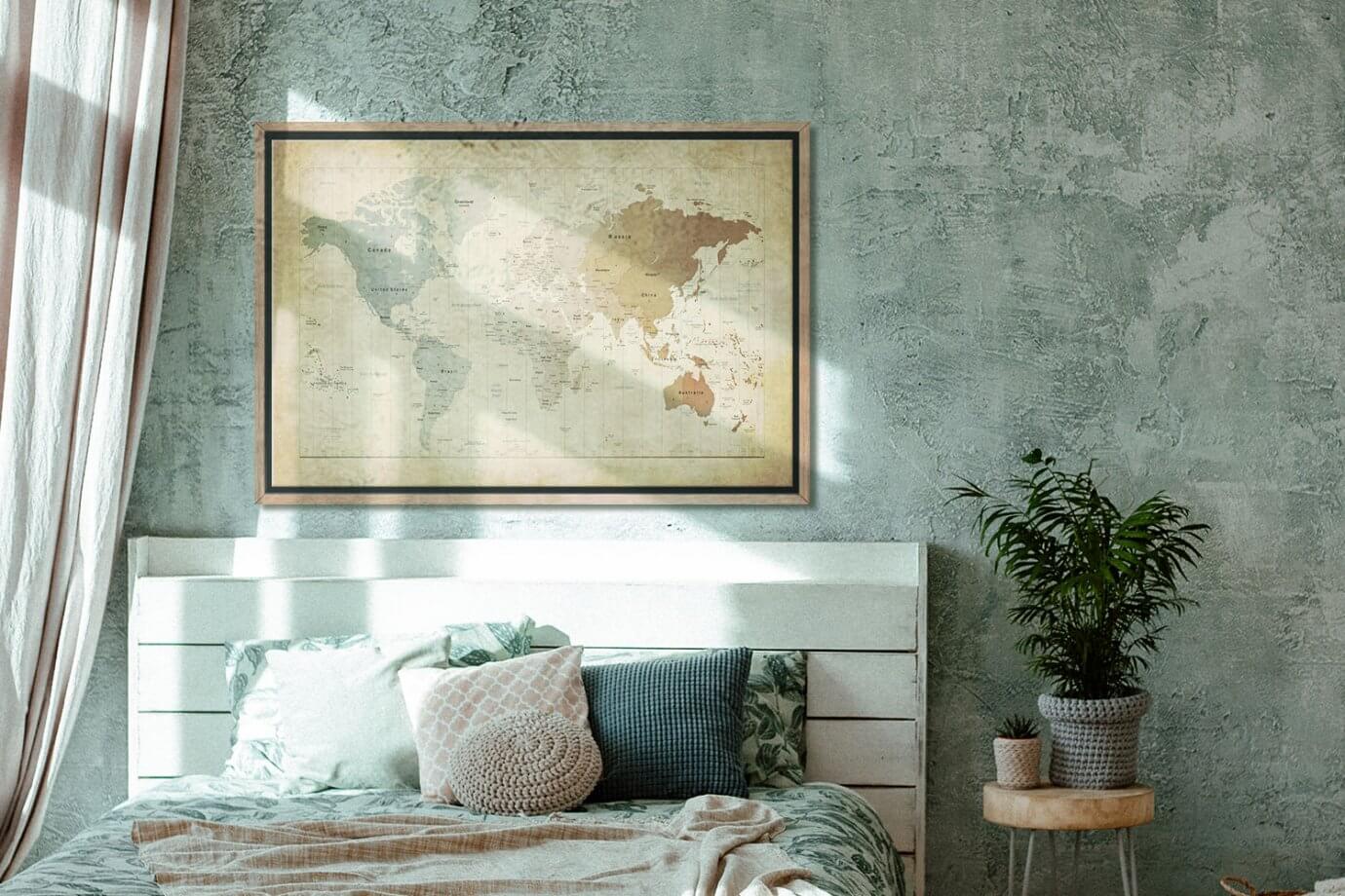 vintage map art