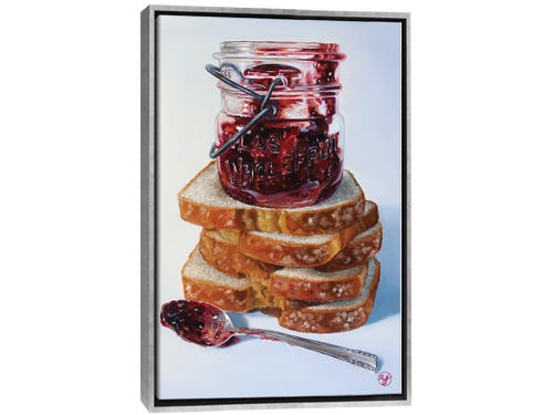 jelly and bread painting