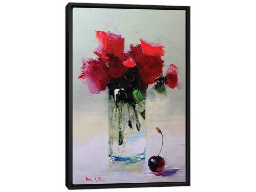 bouquet and cherry painting