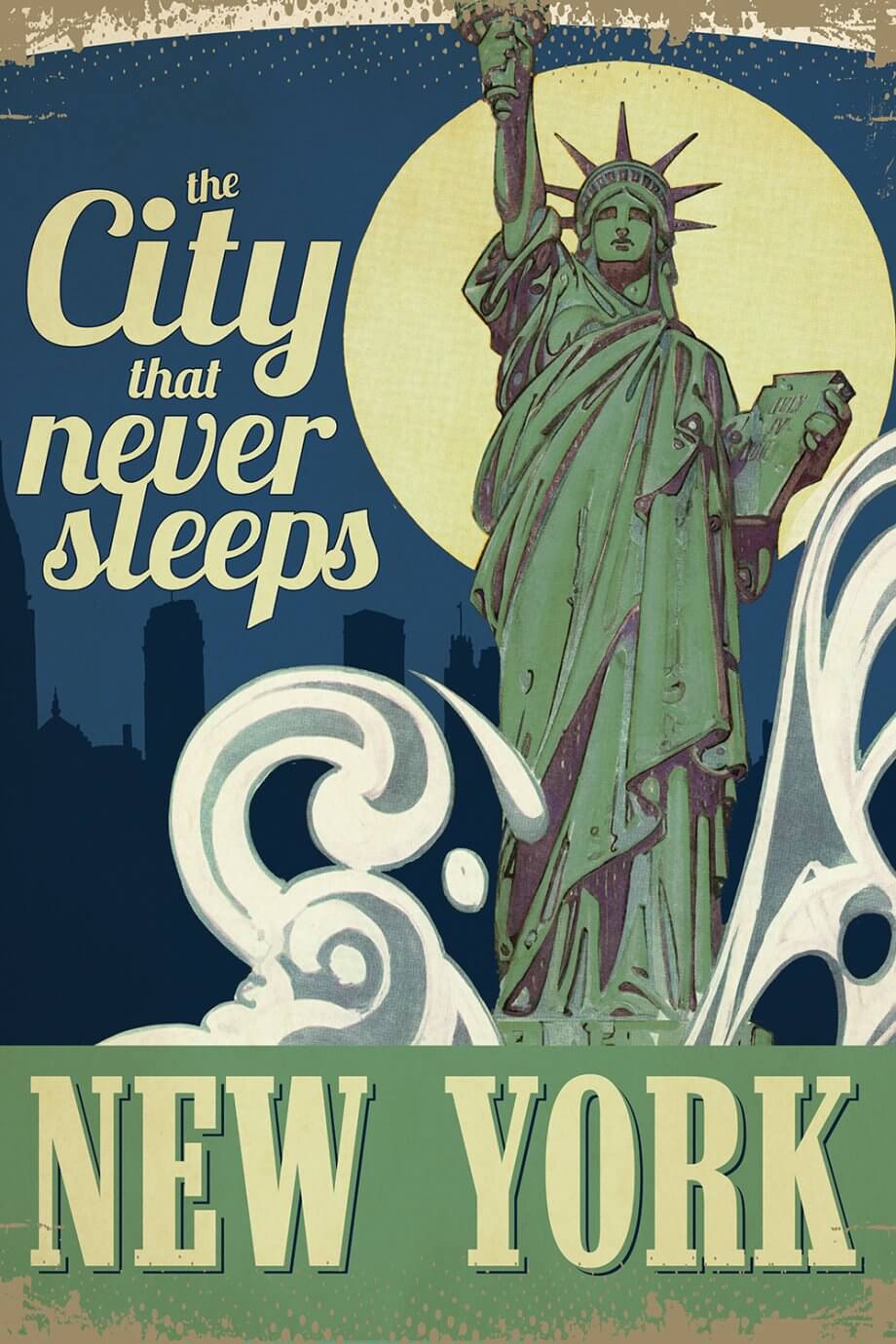 Saturday Evening Post - new york city travel poster