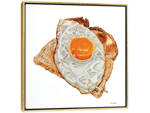 egg on toast painting