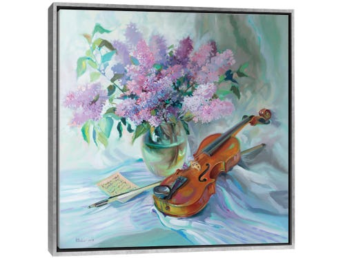 lilacs and violin art