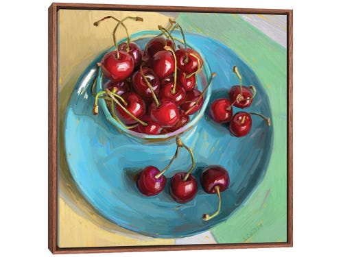 cherries still life painting