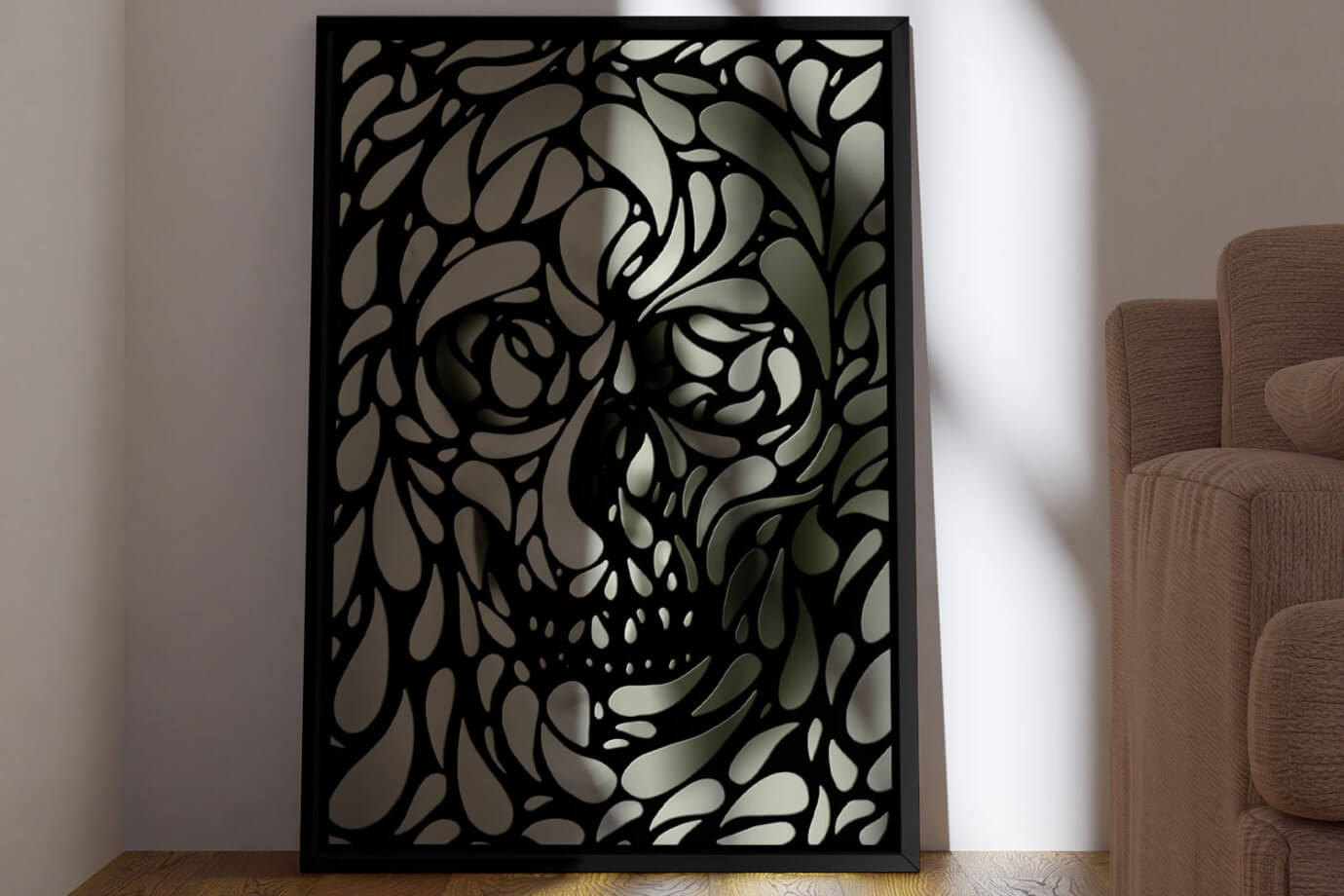 trippy skull artwork