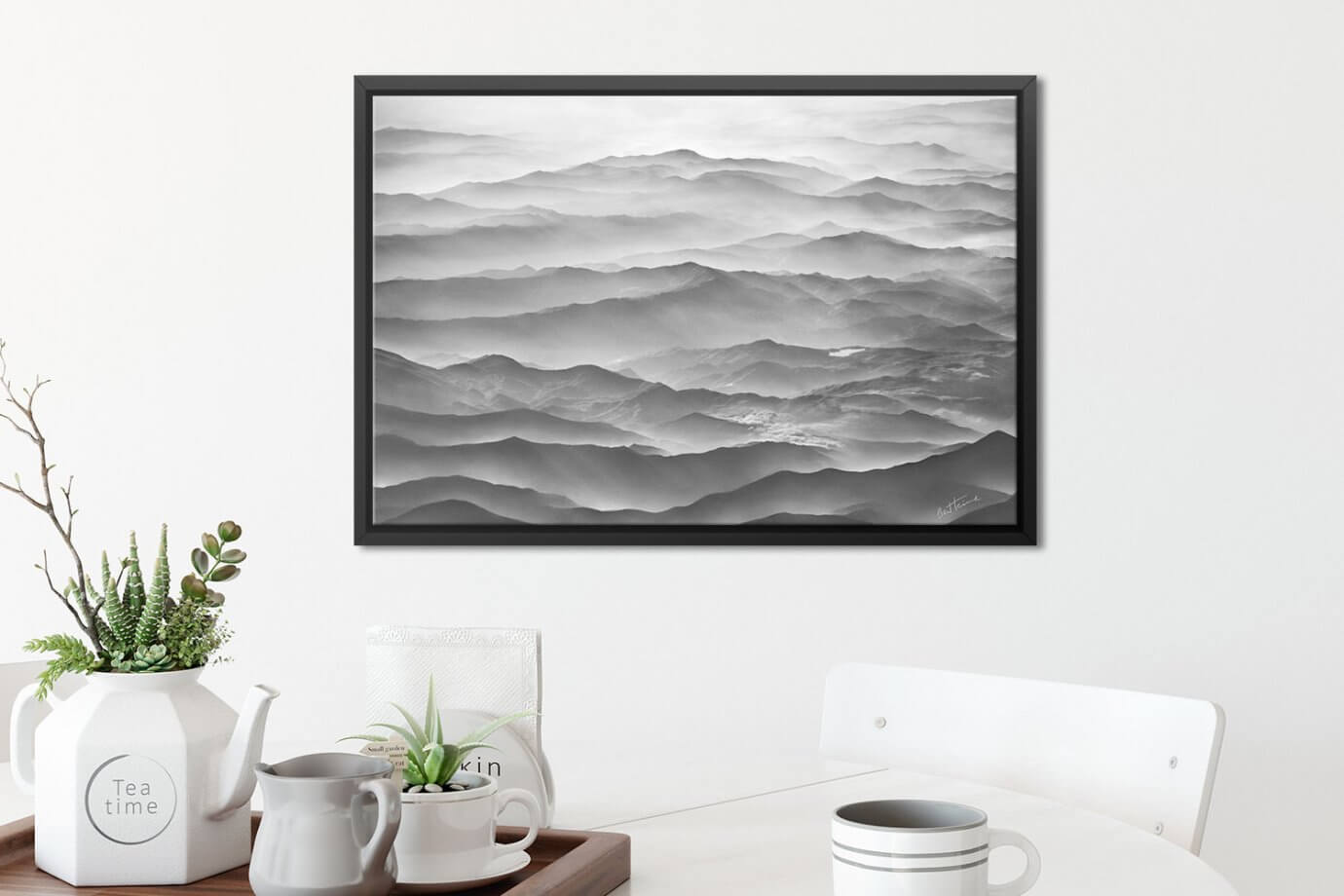 gray abstract ocean art