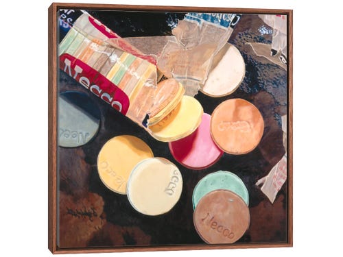 andrea alvin painting - necco wafers