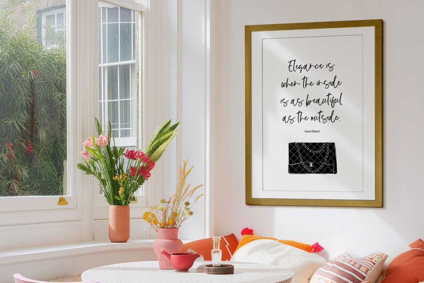 coco chanel fashion quote art print