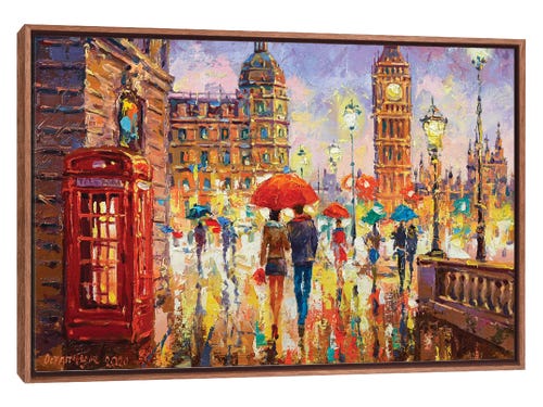 andrej ostapchuk art - people walking in london