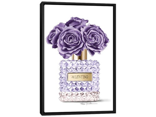 elza fouché fashion illustration - purple roses and perfume