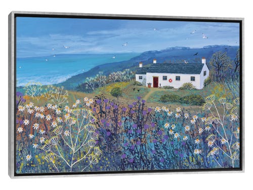 jo grundy art - cottage by the sea