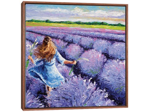 kimberly adams painting - lavender field