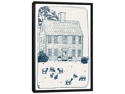 pascale berkowitz drawing - new england house