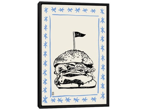 pascale berkowitz drawing - burger with flag