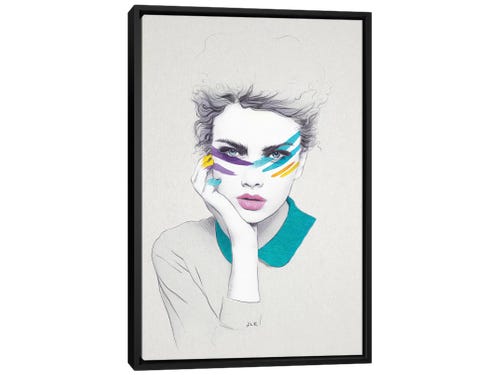 jenny rome illustration - warpaint female portrait