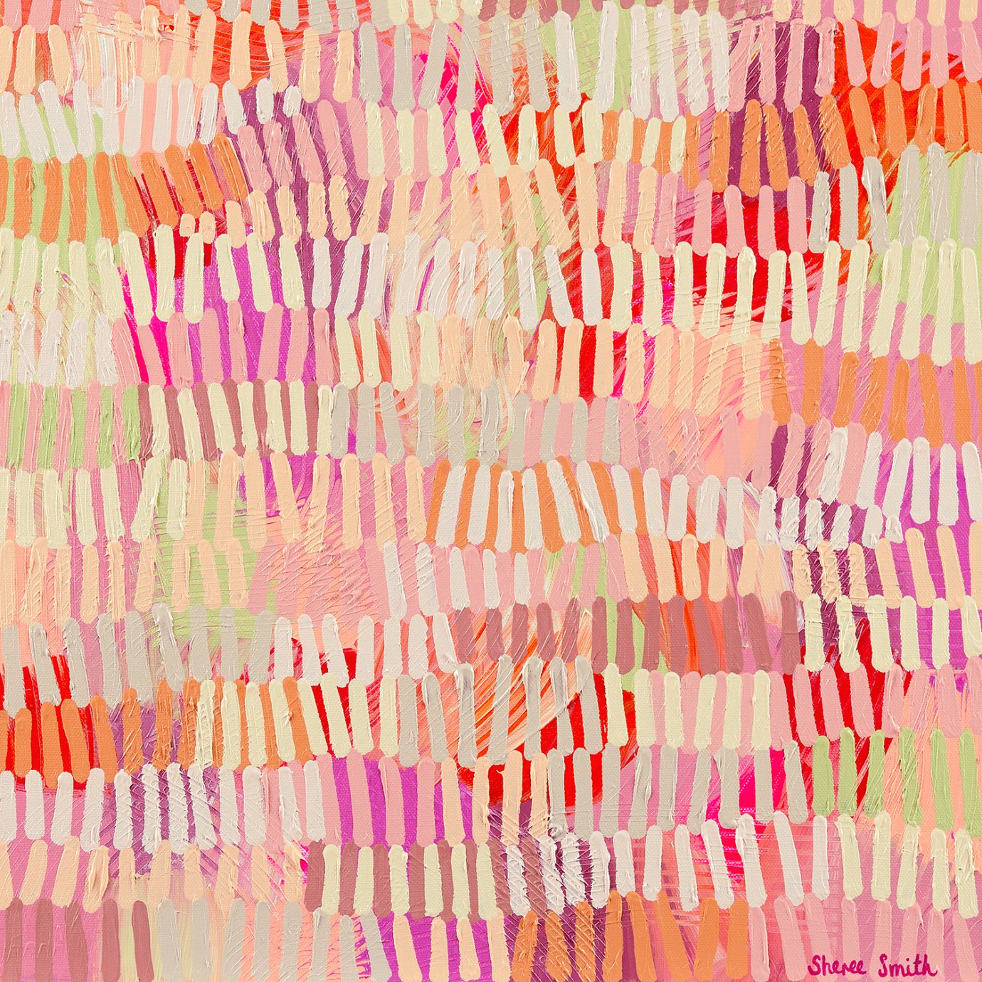 yellow orange and pink abstract