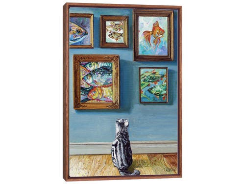 timothy adam matthews art - cat looking at fish photographs