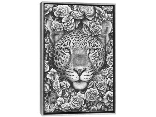 valeriya korenkova art - jaguar in flowers