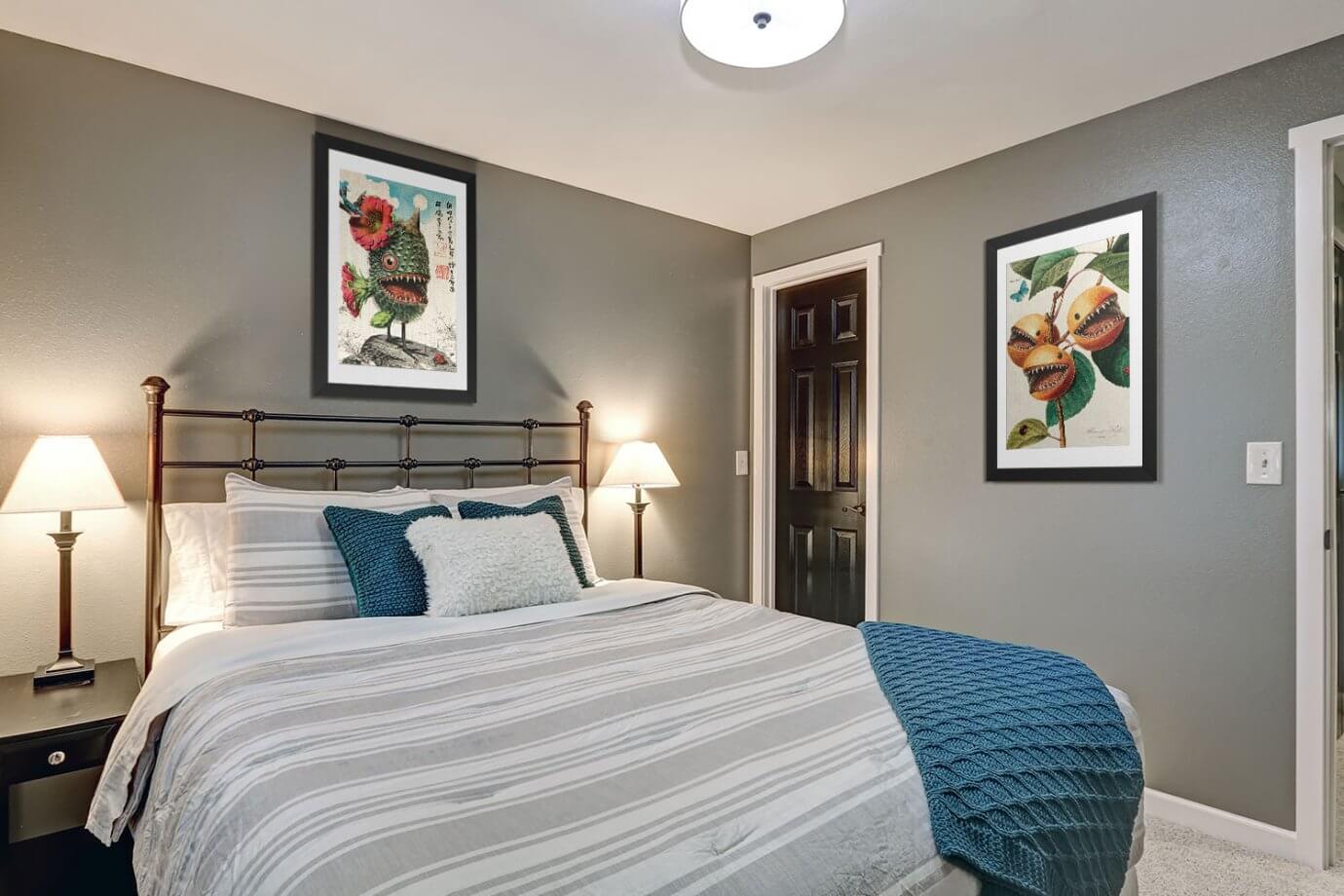 monster art in bedroom