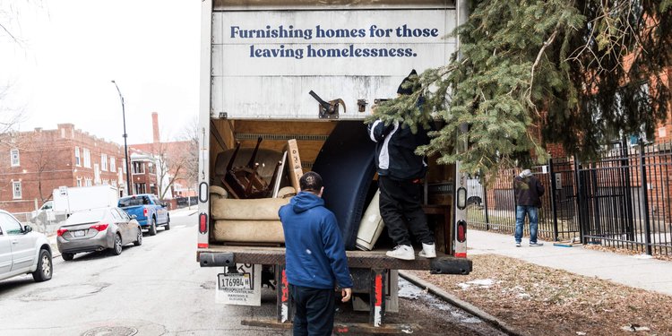 chicago furniture bank loading truck